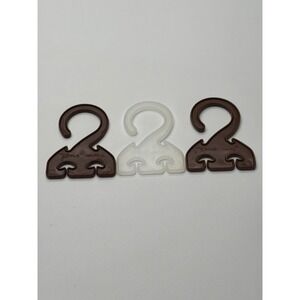 Vintage Tupperware Hang-It-All Hooks Set of 3 Brown Clear 315 Closet Organizer